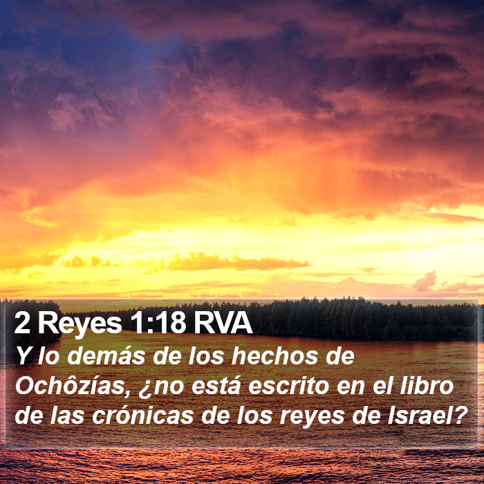 2 Reyes 1:18 RVA Bible Study