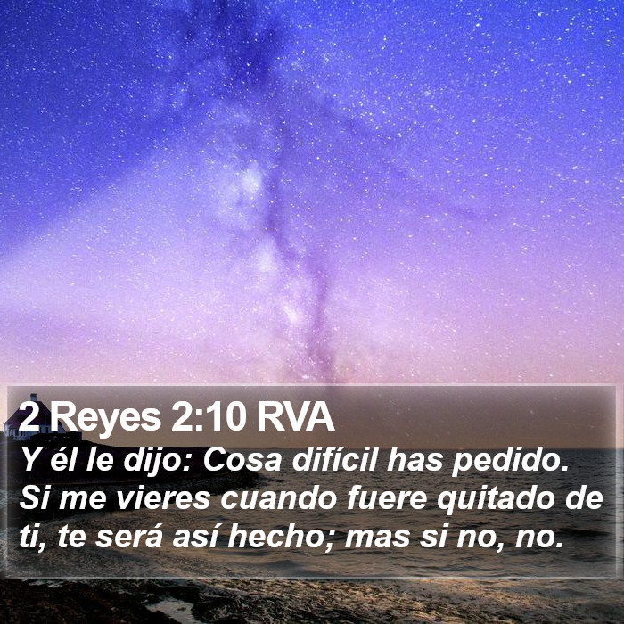 2 Reyes 2:10 RVA Bible Study