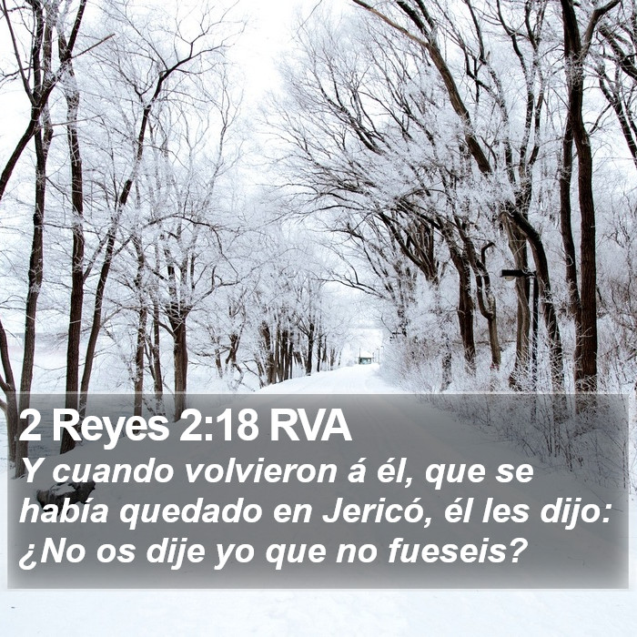 2 Reyes 2:18 RVA Bible Study