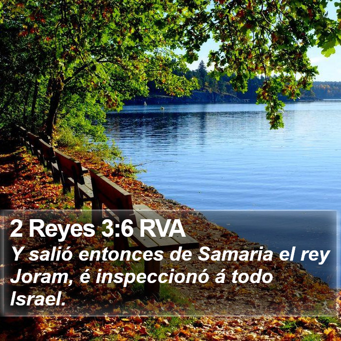 2 Reyes 3:6 RVA Bible Study