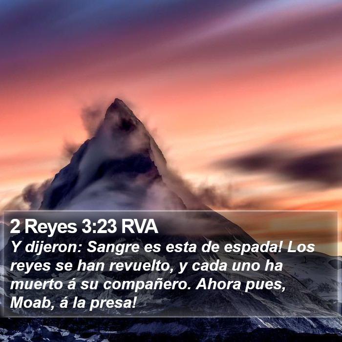 2 Reyes 3:23 RVA Bible Study