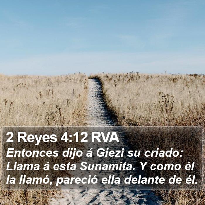 2 Reyes 4:12 RVA Bible Study
