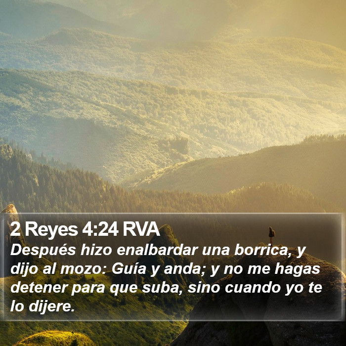 2 Reyes 4:24 RVA Bible Study