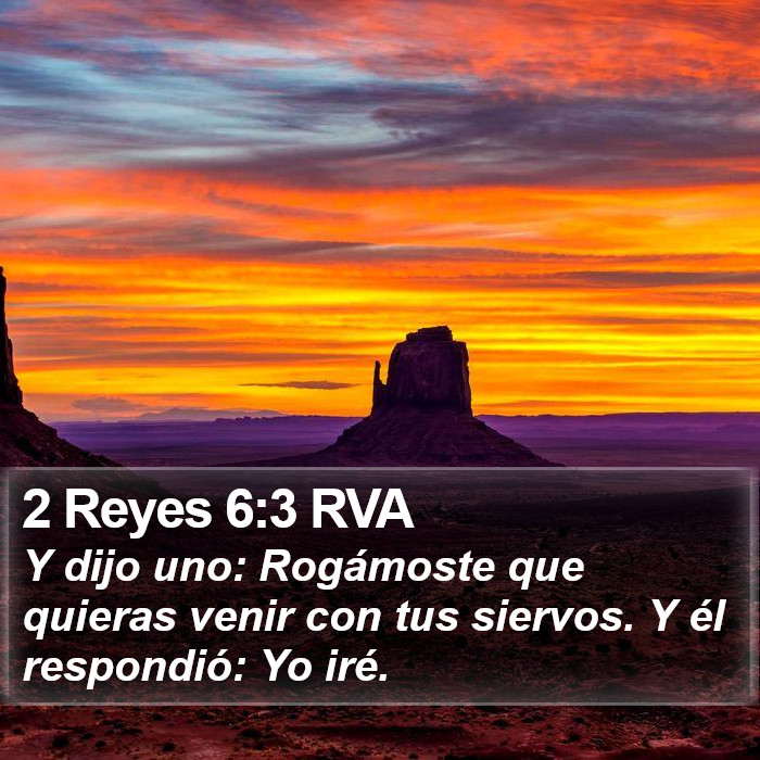 2 Reyes 6:3 RVA Bible Study