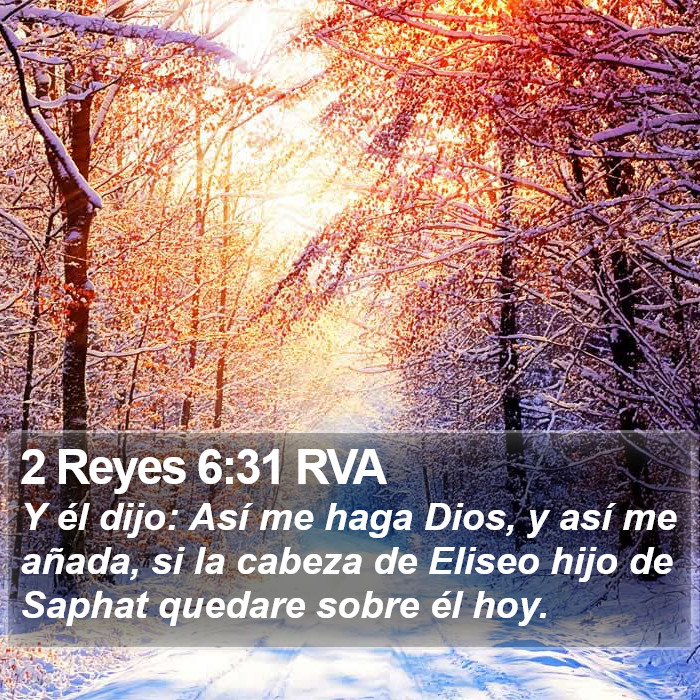 2 Reyes 6:31 RVA Bible Study