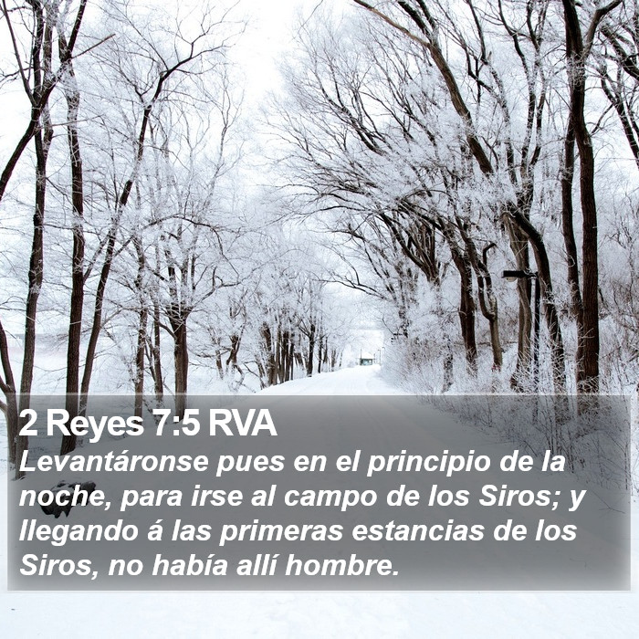 2 Reyes 7:5 RVA Bible Study