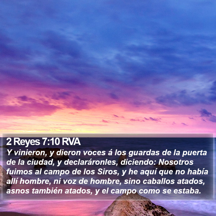 2 Reyes 7:10 RVA Bible Study