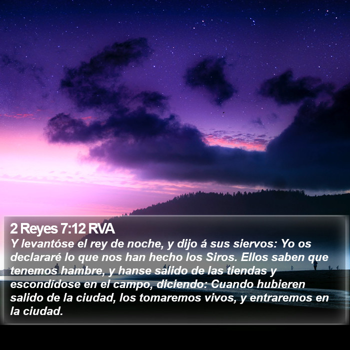 2 Reyes 7:12 RVA Bible Study