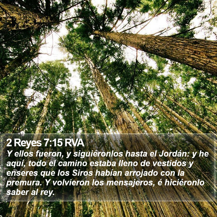 2 Reyes 7:15 RVA Bible Study