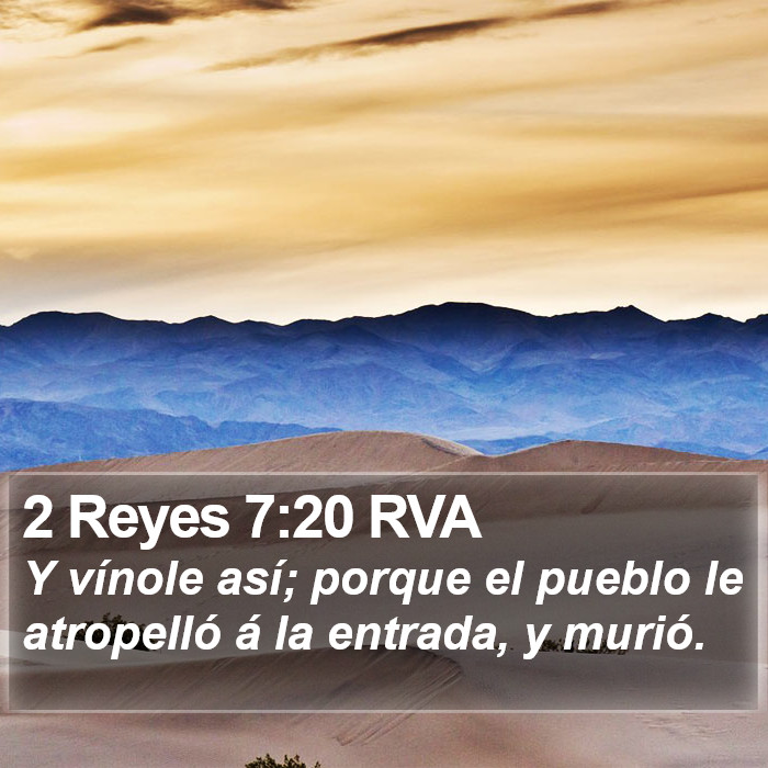 2 Reyes 7:20 RVA Bible Study