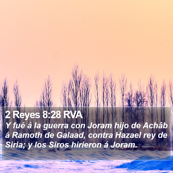 2 Reyes 8:28 RVA Bible Study