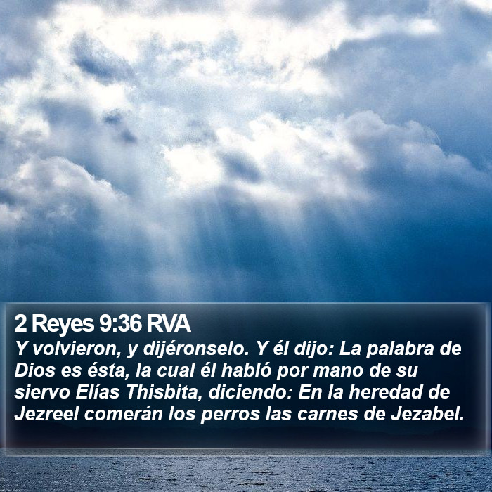 2 Reyes 9:36 RVA Bible Study