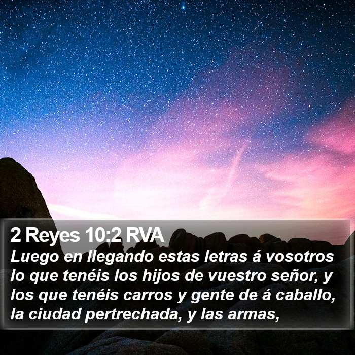 2 Reyes 10:2 RVA Bible Study