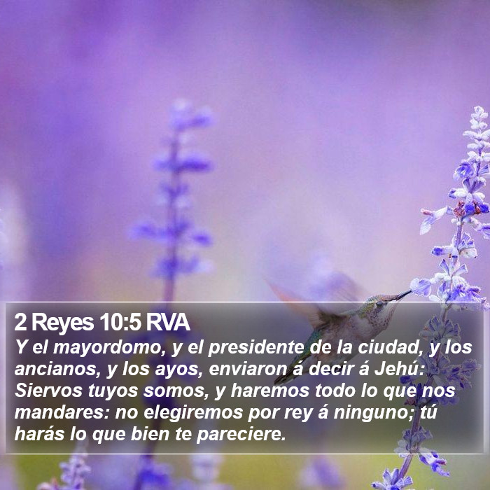 2 Reyes 10:5 RVA Bible Study