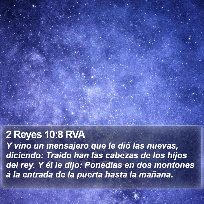 2 Reyes 10:8 RVA Bible Study