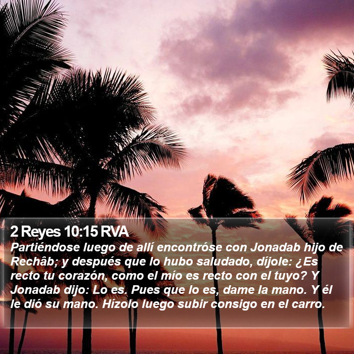 2 Reyes 10:15 RVA Bible Study