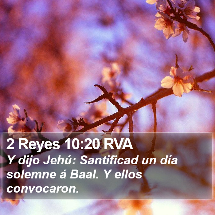 2 Reyes 10:20 RVA Bible Study