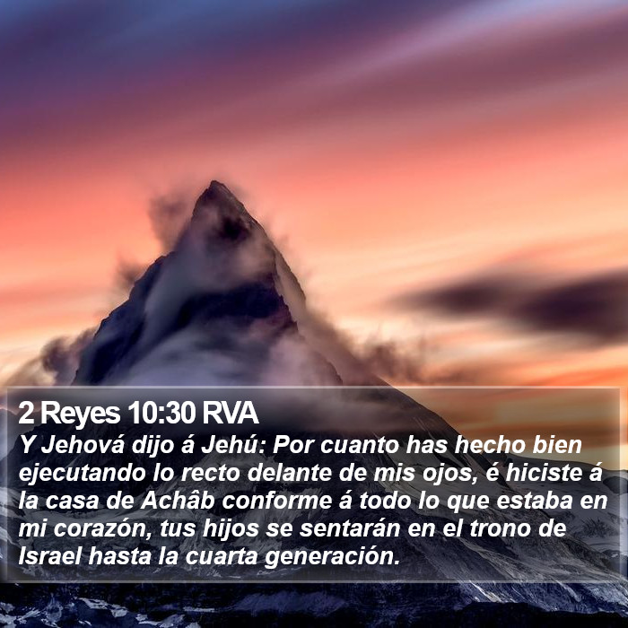 2 Reyes 10:30 RVA Bible Study