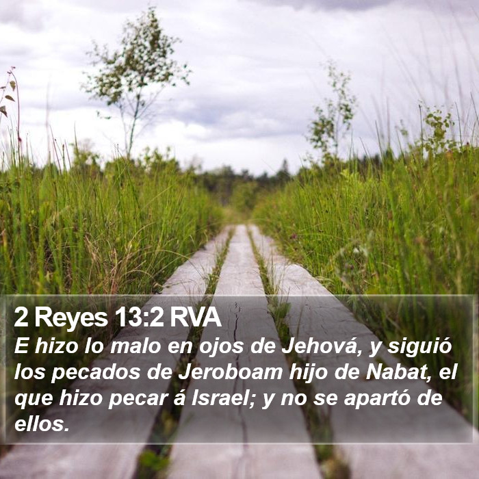 2 Reyes 13:2 RVA Bible Study