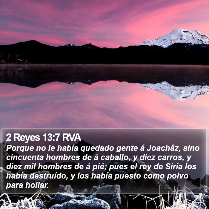 2 Reyes 13:7 RVA Bible Study