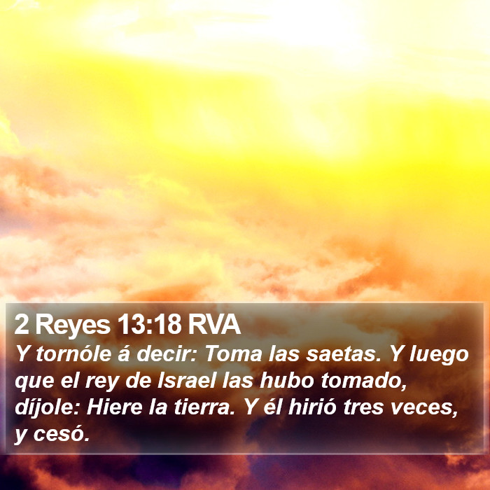 2 Reyes 13:18 RVA Bible Study