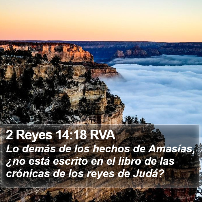 2 Reyes 14:18 RVA Bible Study