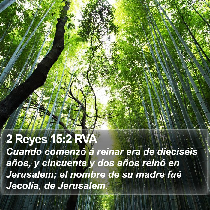 2 Reyes 15:2 RVA Bible Study