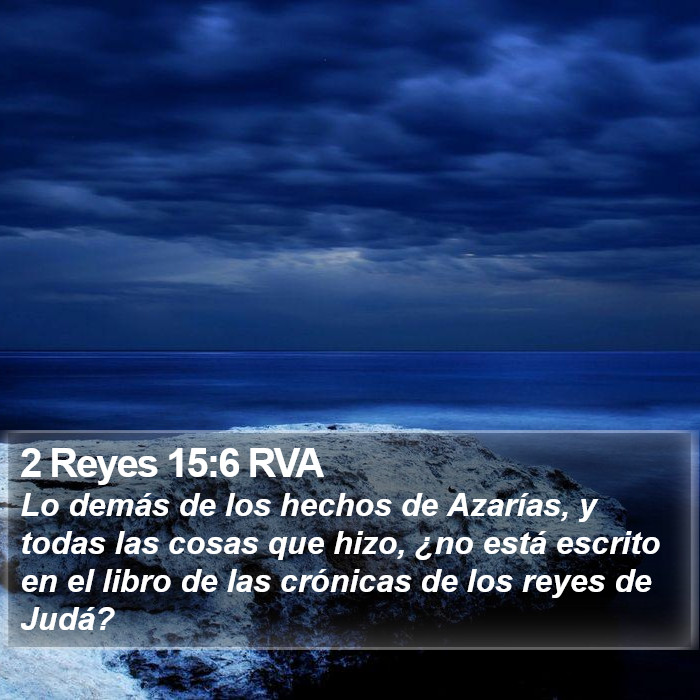 2 Reyes 15:6 RVA Bible Study