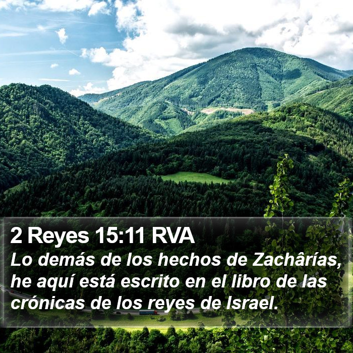 2 Reyes 15:11 RVA Bible Study