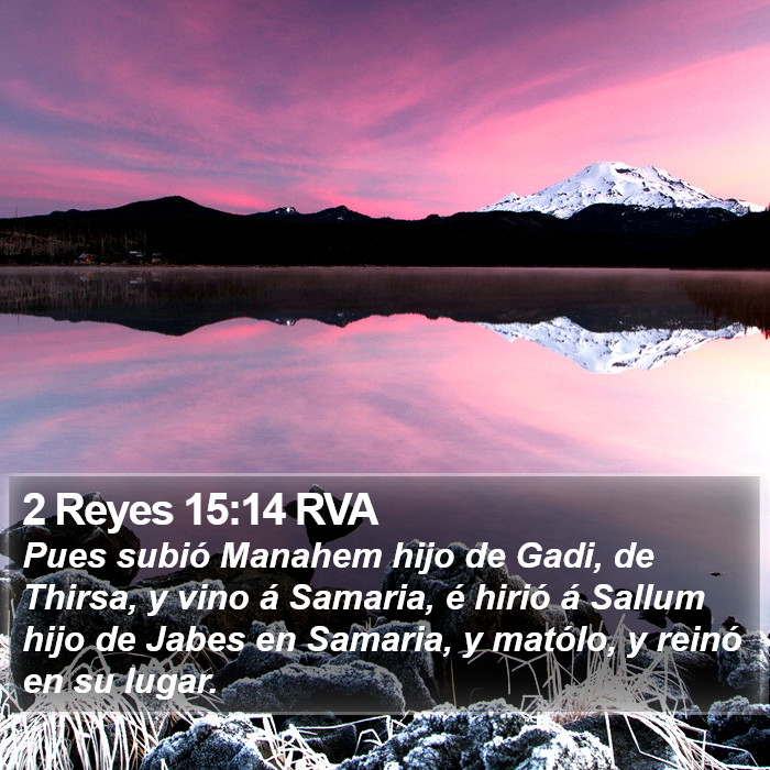 2 Reyes 15:14 RVA Bible Study