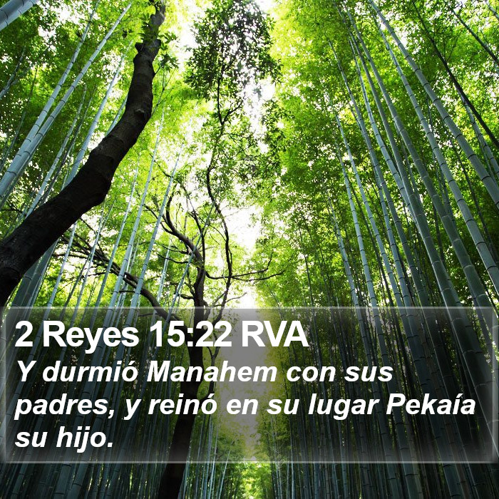 2 Reyes 15:22 RVA Bible Study