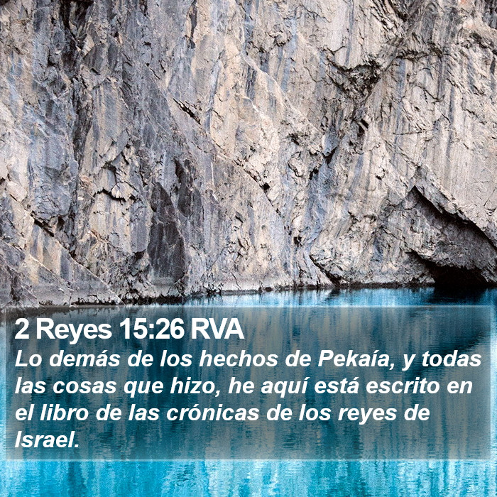 2 Reyes 15:26 RVA Bible Study