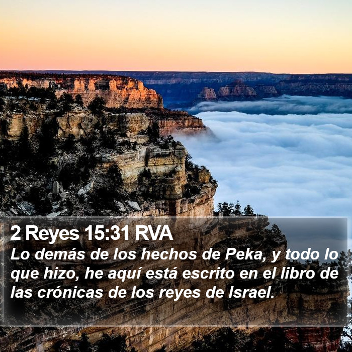 2 Reyes 15:31 RVA Bible Study