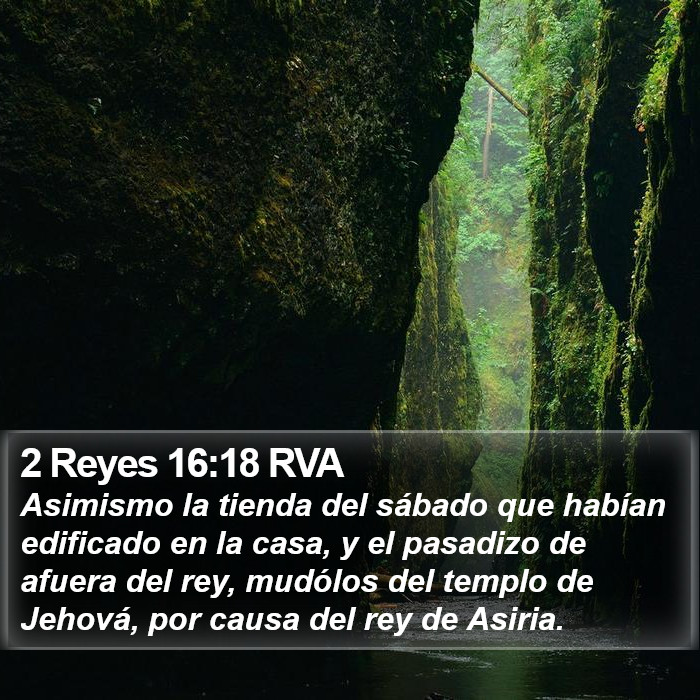 2 Reyes 16:18 RVA Bible Study