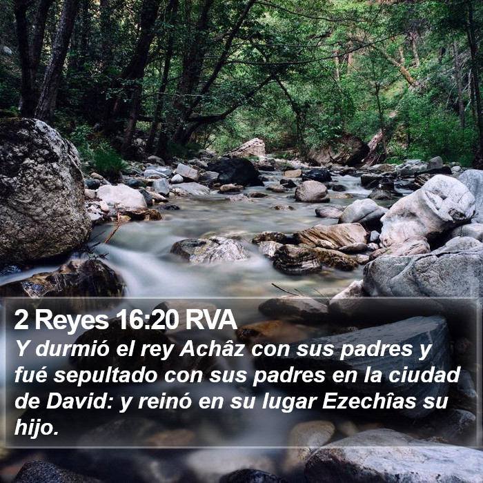 2 Reyes 16:20 RVA Bible Study