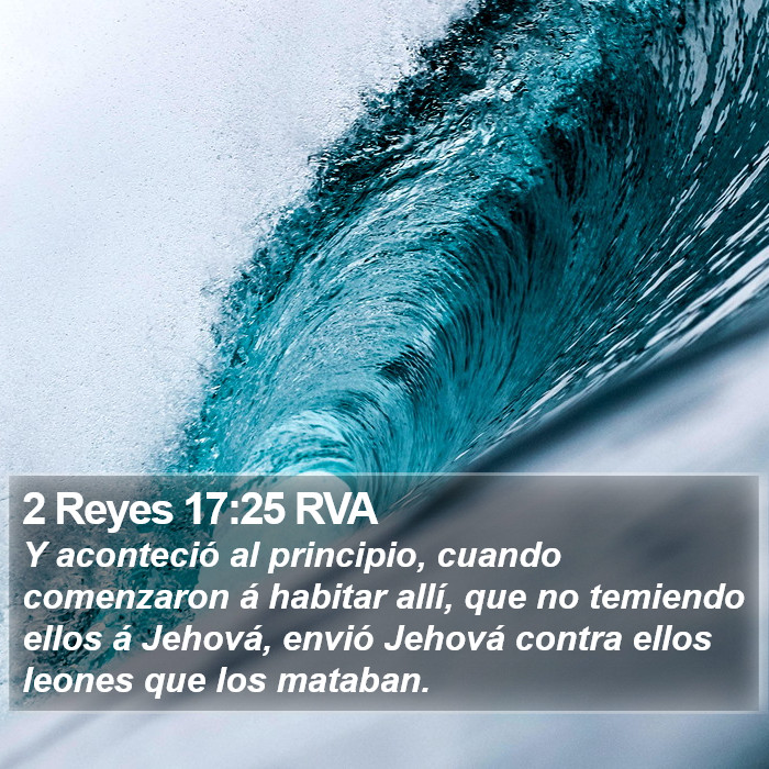 2 Reyes 17:25 RVA Bible Study