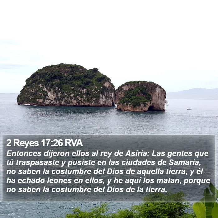 2 Reyes 17:26 RVA Bible Study