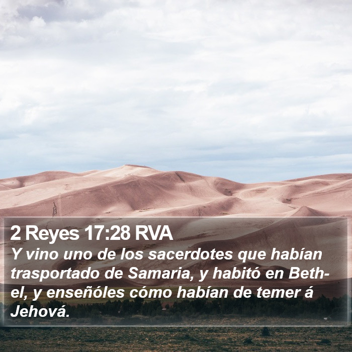 2 Reyes 17:28 RVA Bible Study