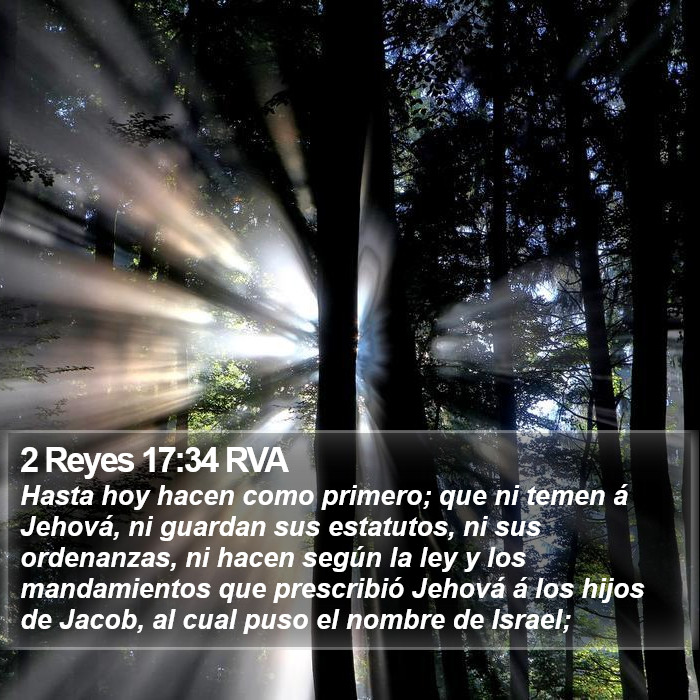 2 Reyes 17:34 RVA Bible Study