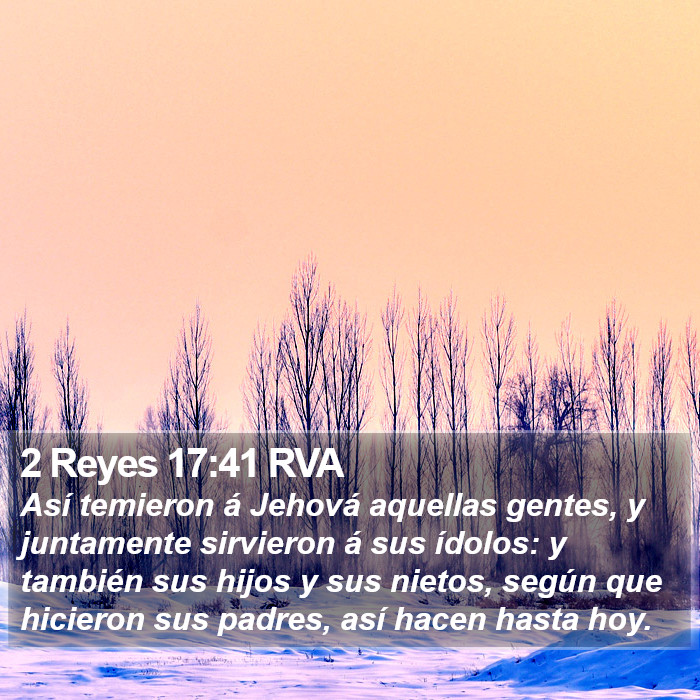 2 Reyes 17:41 RVA Bible Study