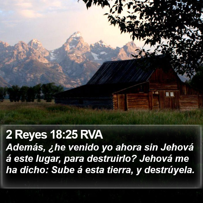 2 Reyes 18:25 RVA Bible Study