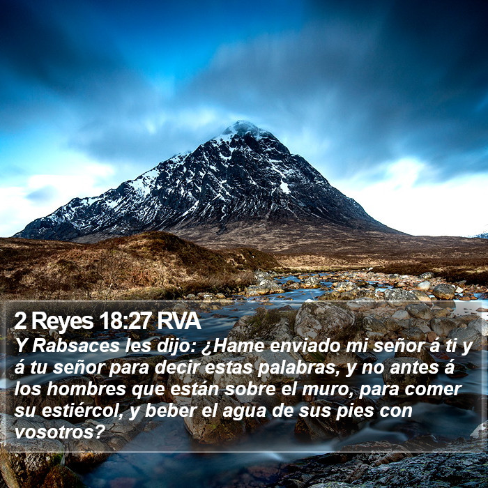 2 Reyes 18:27 RVA Bible Study