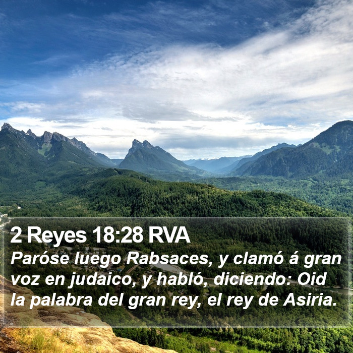 2 Reyes 18:28 RVA Bible Study