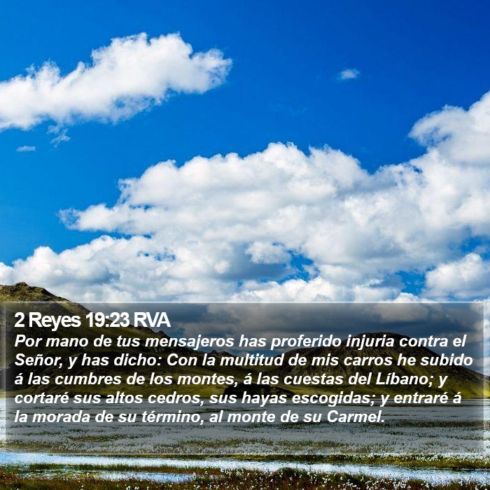 2 Reyes 19:23 RVA Bible Study