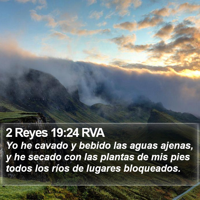 2 Reyes 19:24 RVA Bible Study