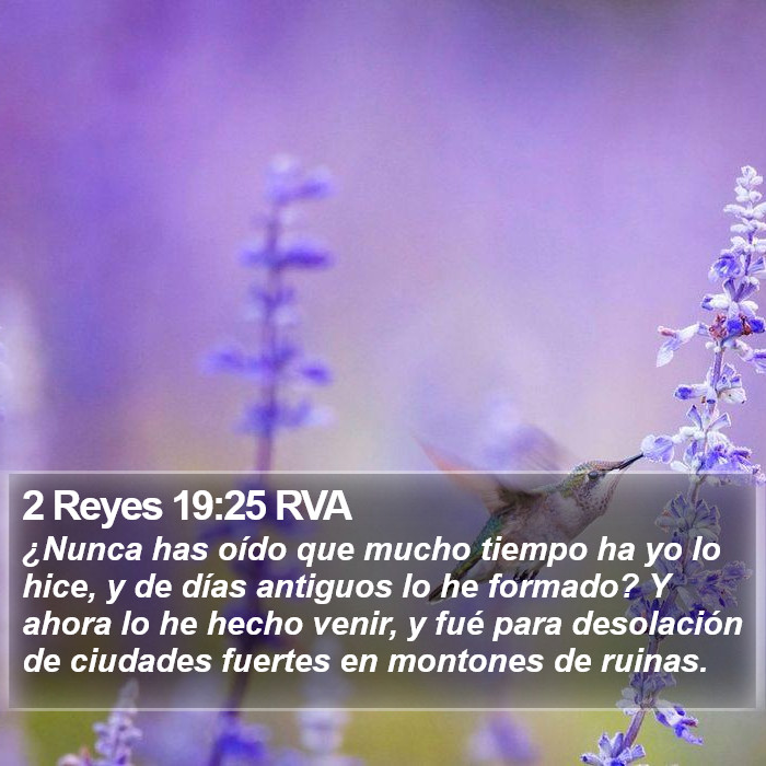 2 Reyes 19:25 RVA Bible Study