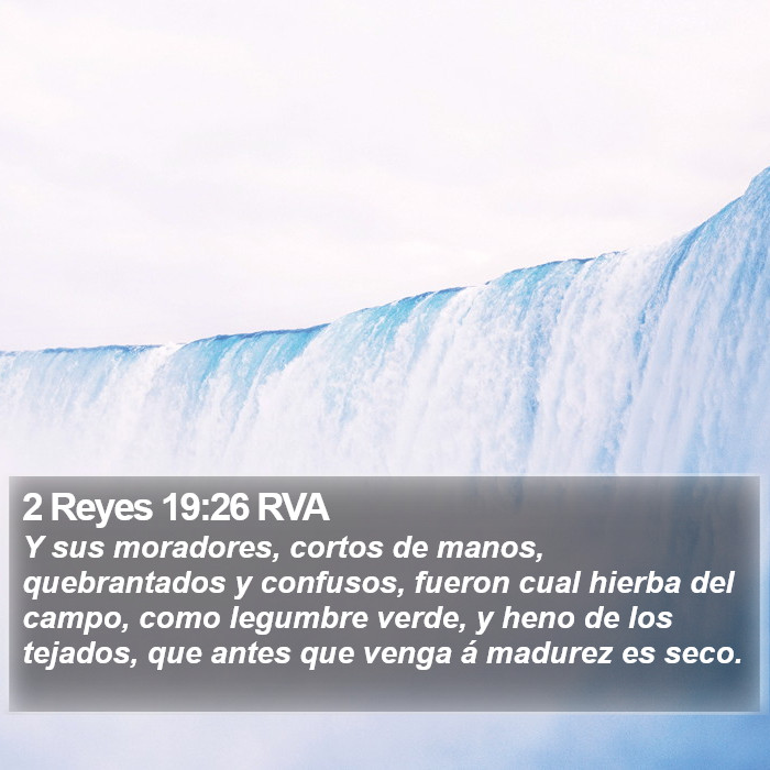 2 Reyes 19:26 RVA Bible Study