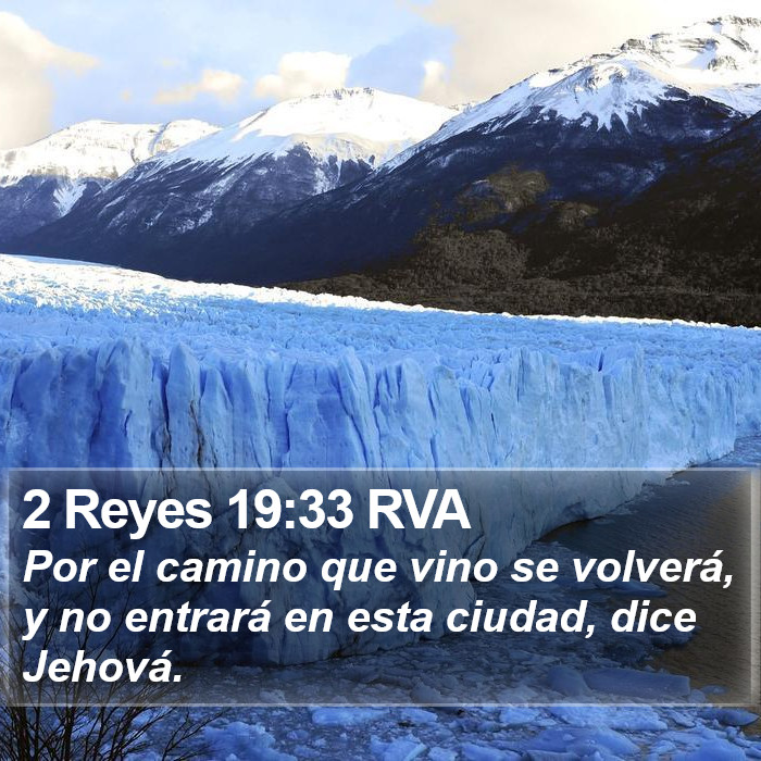 2 Reyes 19:33 RVA Bible Study
