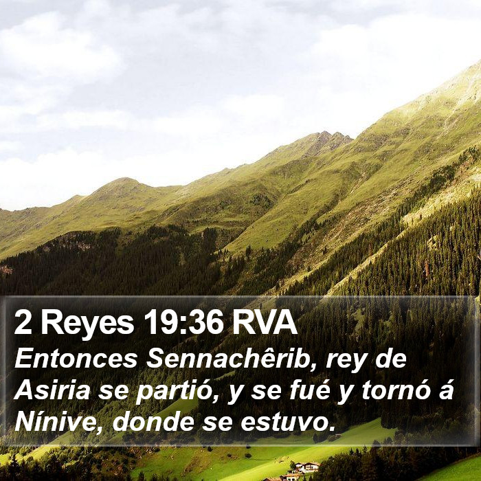 2 Reyes 19:36 RVA Bible Study