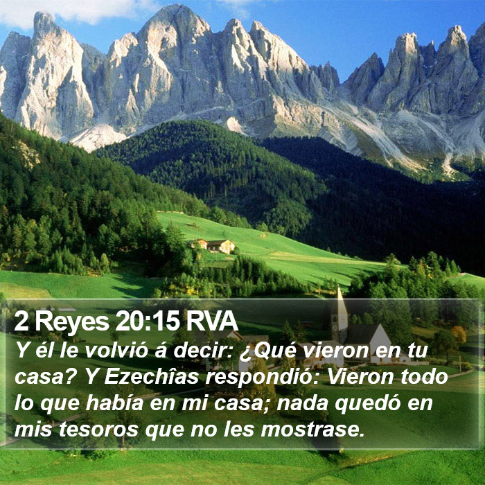 2 Reyes 20:15 RVA Bible Study